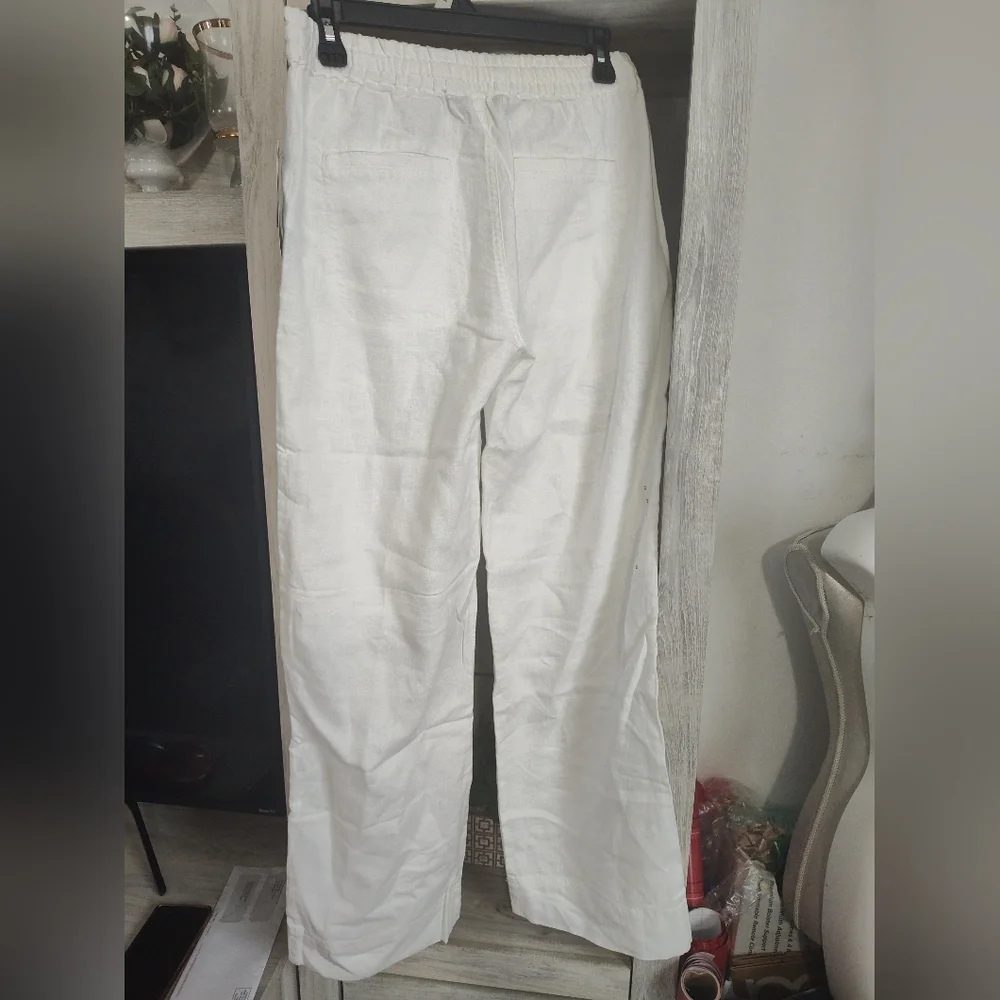 Ralph Lauren Womens 100% Linen Casual Wide Leg Pants SZ 4 New With Tags